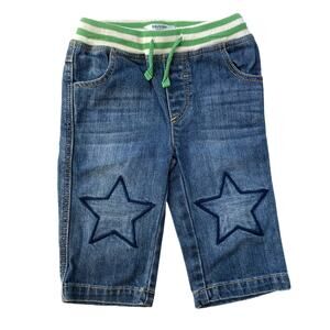Baby Boden Star Pull On Denim Jeans - 6-12M
